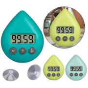 Digital Shower Clock With Timer, Waterproof Timer With Alarm And Suction Cup Blue