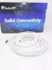 SolidRF RG6 Coaxial Cable Extension Coax Shielded Wire Satellite TV Antenna FREE