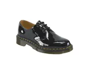 Dr. Martens 1461 3 Eye Shoes Genuine Leather Ladies Womens Shiny - Black Patent Lamper - 4 UK