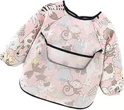 ERINGOGO Accessories for Newborn Kids Dining Bib Waterproof Overclothes Long Sleeve Feeding Smock Bib Clothes Size 100