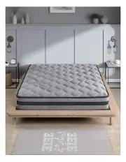 [Lavio] Pocket Spring Memory Foam Bed Mattress Mediun Firm 22cm UK Size in Grey