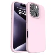 Premium Silicone Phone Case For iPhone 15 Pro Shockproof Microfiber Lining - Pink