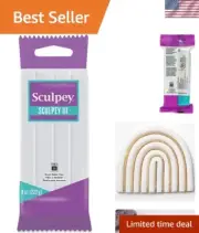 Flexible White Polymer Clay for Modeling - 8 oz. Oven-Bake Crafting Solution