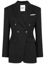Day Birger ET Mikkelsen Elenora Wool-blend Blazer - Black - 42 (UK16 / XL) 42 (UK16 / XL)