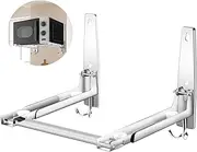 Microwave Bracket Wall Mount, Stainless Steel Microwave Oven Stand Shelf Rack, Heavy Duty and Sturdy Brackets for Kitchen Space Saver, Max Load 100 lbs