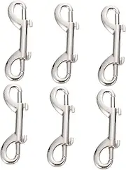 HAPINARY 6 Pack Dog Leash Clips Double-Sided Snap Hooks for Dog Retractable Leads Collars Corrosion-Resistant Easy to Use