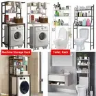 3 Tiers Toilet Shelf Bathroom Rack Laundry Washing Machine Storage Shelves AU