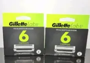 2 Boxes of Gillette Labs 6 pack Blade Refill Cartridges, 12 Blades Total SEALED