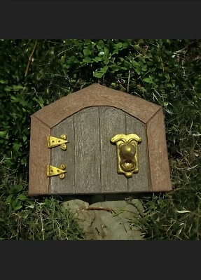 Alice In Wonderland Fairy Door Wall Art With 3D Talking Doorknob & Hinges