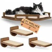 Cat Wall Shelves w/Corner Cat Shelf and 3 Steps Easy Install Wall Climbing fo...