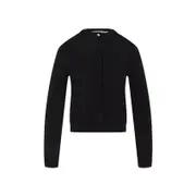 [Carven] Carven-Deep Black Silk Cardigan-Donna XS IT