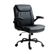 Office Chair Leather Computer Desk Chairs Executive Gaming Study Black