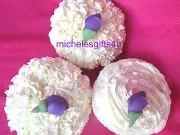 16 - 1 1/4" Purple Edible Sugar Icing Rosebuds Cake & Cupcake Toppers