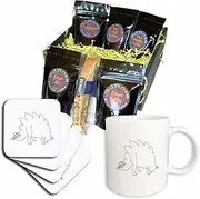 3dRose cgb_21443_1 Stegosaurus Outline Art Drawing-Coffee Gift Basket, Multicolor