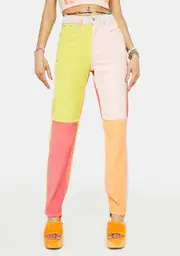 [The Ragged Priest] Zone Patchwork Cord Jeans