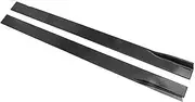 2Pcs 2m/2.2m Universal Car Side Skirts Extensions Splitters Side Skirt Lip Compatible for Benz,Skoda,Audi,Ford,BMW,VW(2.2m Black)