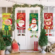 4Pcs Christmas Hanging Banner Flag Decorations For Home Door Christmas Ornaments