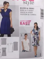 Burda Sewing Pattern 7097 Misses Ladies T-Shirt Dress Size 18-32 Uncut