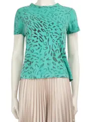 Green Leopard Print T-Shirt