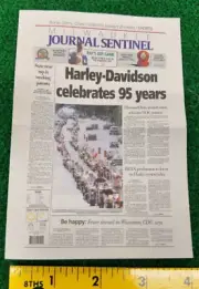 Harley-Davidson 95th Anniversary Milwaukee Journal-Sentinel Mini Newspaper