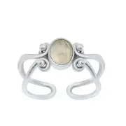 Moonstone onyx sterling silver toe rings