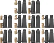 Respicefinem Welder Cables Quick Fitting Aging Resistance 18.0×13.0×7.0 10Set Welding Cable Connector Plug Rubber Brass European Welding Machine Quick Fitting Welding Machine Quick