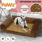 Pawz Pet Dog Calming Bed Memory Foam Orthopedic Sofa Removable Cover Large Brown