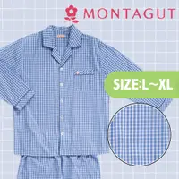 在飛比找蝦皮購物優惠-【MONTAGUT 夢特嬌】 台灣製 經典格紋長袖睡衣 男生