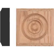 House of Fara 7/8X3-1/2 Oak Rosette