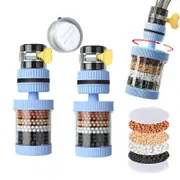 Nevenka 2 Pcs Faucet Water Filters Activated Carbon Removes Chlorine Fluoride-Blue