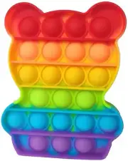 Pop Fidget Sensory and Stress Reliever Rainbow NEW Bear