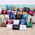 Personalised Mermaid Pillow Case Magic Reversible Sequin Throw Cushion Cover
