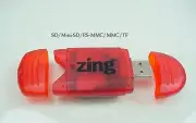 Mini Card Reader / Writer | For SD, Mini-SD, MMC | Zing | NEW | NOS | $6.25 |