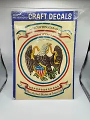 Meyercord Eagle Bicentennial Stars Sheild Decal Patriotic Decor USA VTG NEW