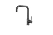 Matt black slim square line round kitchen laundry sink mixer