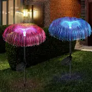 Set of 2Pcs Solar Powered Jellyfish Light Outdoor Garden Waterproof Solar Lights