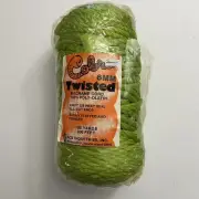 Vintage Cobra 6mm Twisted Macrame Cord Poly Olefin 100Yds Weaving Knotting Green