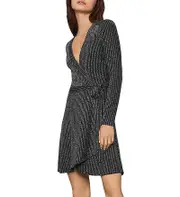 Bcbgmaxazria Metallic Rib-Knit Wrap Dress