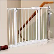 Narrow Self Closing Baby Safety Gates, Pressure Fitted, Pet Dog Stair Gate No Tools Required, H77CM (Color : White, Size : W 255-264cm)