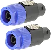 2pcs Four Core Professional Audio Speaker Terminal Connectors Durable Plastic Plugs for Loudspeakers Receivers Amplifiers High Signal Transmission Resistance