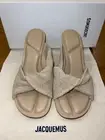 Jacquemus Bagnu Les Mules Heels, Size 38 New In Box, Beige / Natural Colour