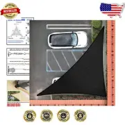 Triangle 10' x 15' x 18' Black Sun Shade Sail - Custom Size, Included