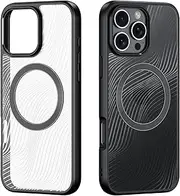 Jarttarn Compatible with iPhone 16 Pro 2024 Magnetic Transparent Clear PC+Silicone Shockproof Phone Case Cover for iPhone 16 Pro
