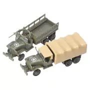 2x 1/72 4D Assemble Truck Micro Landscape Vehicle Model Toy