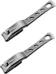 NOLITOY 2pcs 360 Rotating Nail Clipper Nails Cuticle Nail Clippers Fingernail Clippers Kit Polish Toe Dog Nail Clippers Pusher Manicure Clippers Grip Stickers Silver Stainless Steel