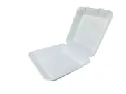 9" Sugarcane Clamshells White, Dinner Box, 200pcs Eco-friendly