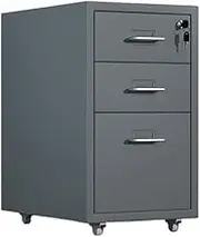 File Cabinet 1.2mm Thickness Steel Cabinet Multifunctional Storage Cabinet Office File Cabinet Multi-Drawer Cabinet Data Storage Cabinet Office Drawer(Gray)