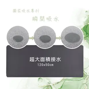 【怪獸居家生活】rubber anne 台灣製 30秒瞬吸 軟式珪藻土廚房吸水地墊(120cmx50cm)