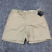 NEW Knightsbridge Shorts Mens 38 Tan Cotton Blend Wrinkle Resistant Hook Loop