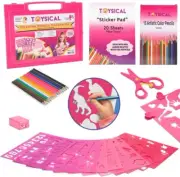 Drawing Stencils Set for Kids Sticker Sheets Gifts for Girls Ages 2 -7 Year Old